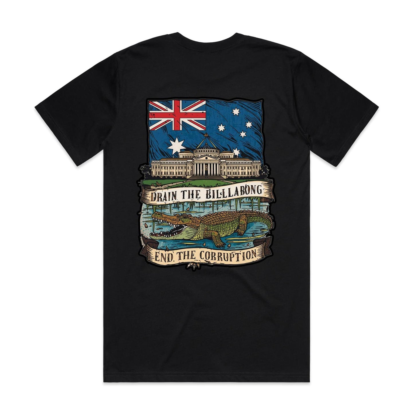Drain The Billabong: Stop The Corruption Tee